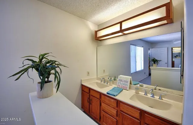 a bathroom with a sink a faucet and a mirror