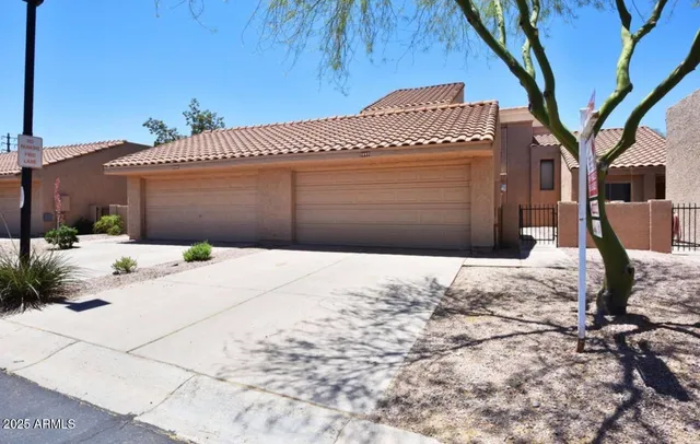 a front view of a house