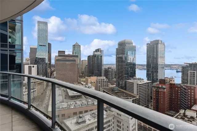 a city view from the balcony