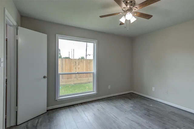 a view of small space with racks on the wall