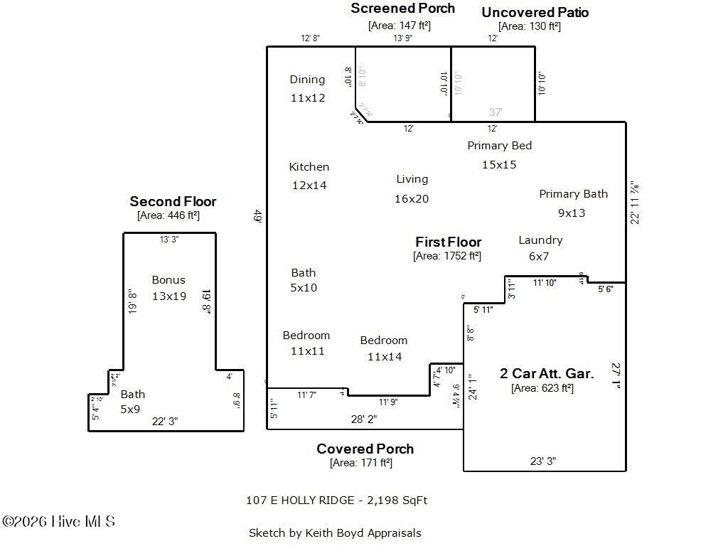 107 East Holly Ridge Road New Bern, NC 28562 - Photo 46 of 47 SKETCH