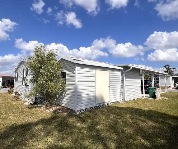 a backyard of a house