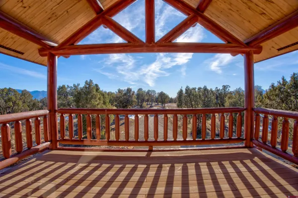 a view of wooden deck