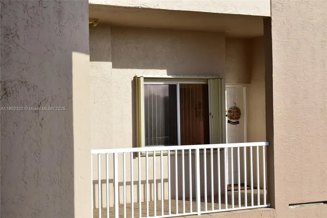 a view of a black and white wall