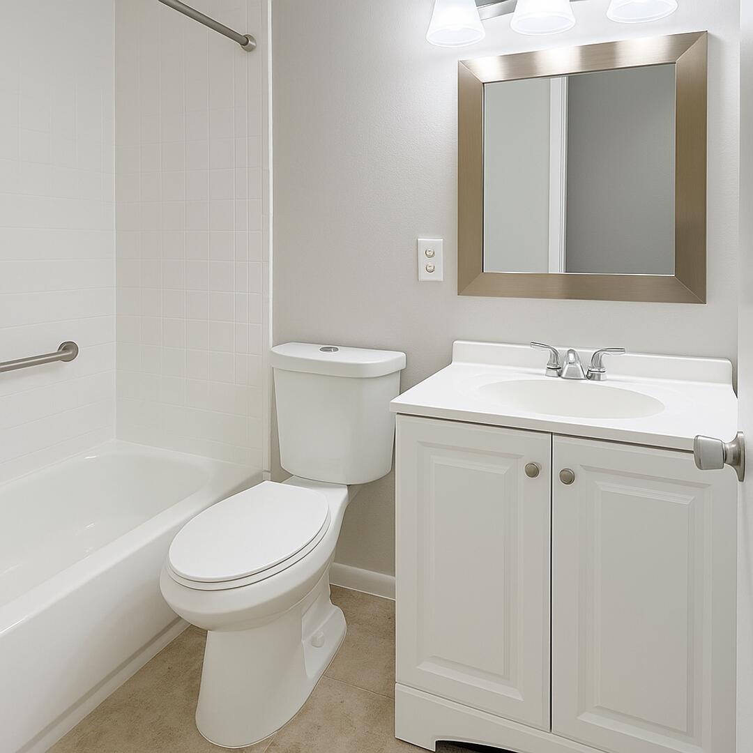 4850 Northeast 5th Avenue, Unit 110 Boca Raton, FL 33431 - Photo 5 of 13 a white toilet sitting next to a bathroom sink