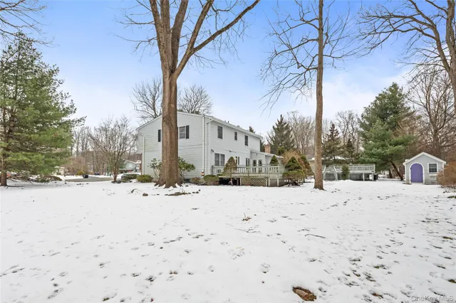 a street view covered with snow