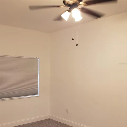 an empty room with a workbench