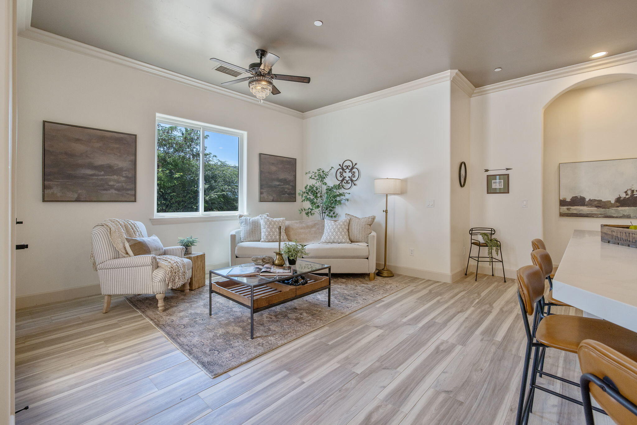 503 East Palm Street Exeter, CA 93221 - Photo 31 of 92 a living room with furniture and a wooden floor