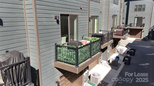 a view of a porch with furniture