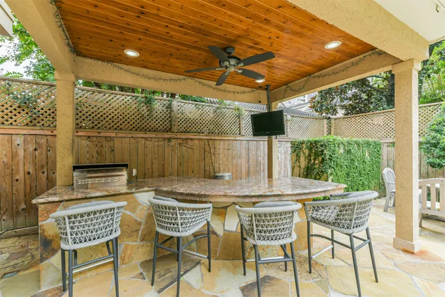 a view of a swimming pool with lounge chair