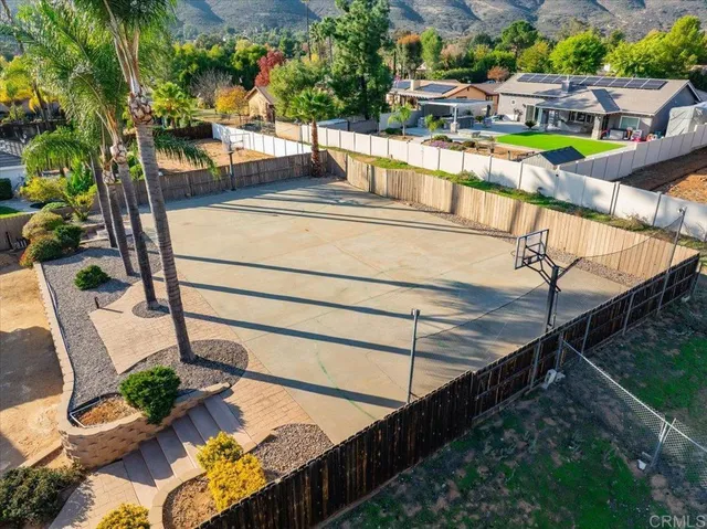 a view of swimming pool with outdoor seating