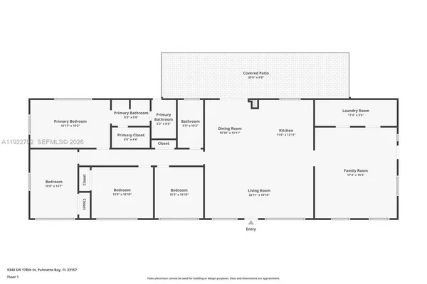 $925,000 | 9340 Southwest 178th Street, Palmetto Bay, FL 33157