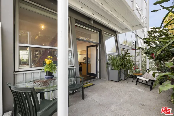 a view of yard from balcony