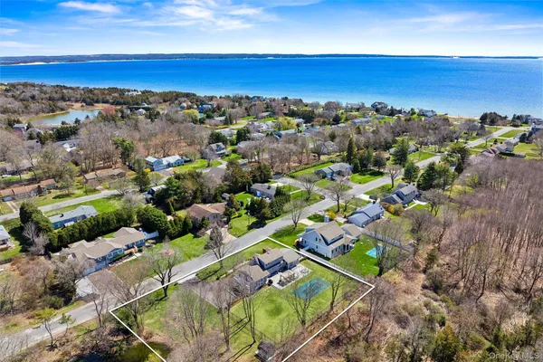 an aerial view of multiple house