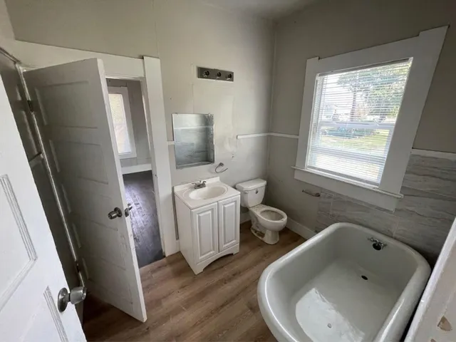 a bathroom with a sink and a bathtub