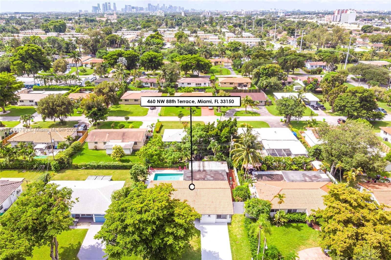 460 Northwest 88th Terrace El Portal, FL 33150 - Photo 2 of 22 an aerial view of residential houses with outdoor space and river view