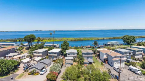 an aerial view of multiple house