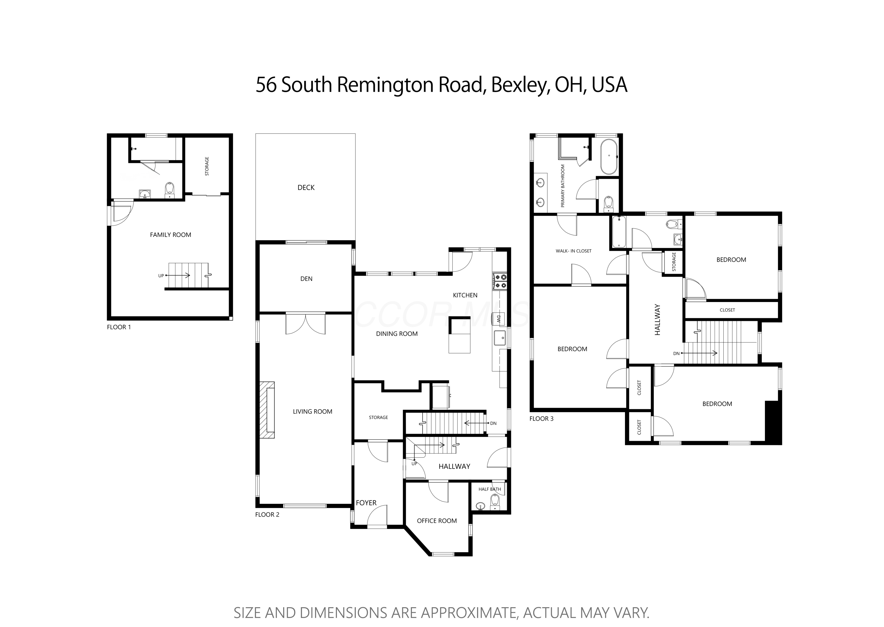 58 South Remington Road Bexley, OH 43209 - Photo 55 of 55 Floor Plan