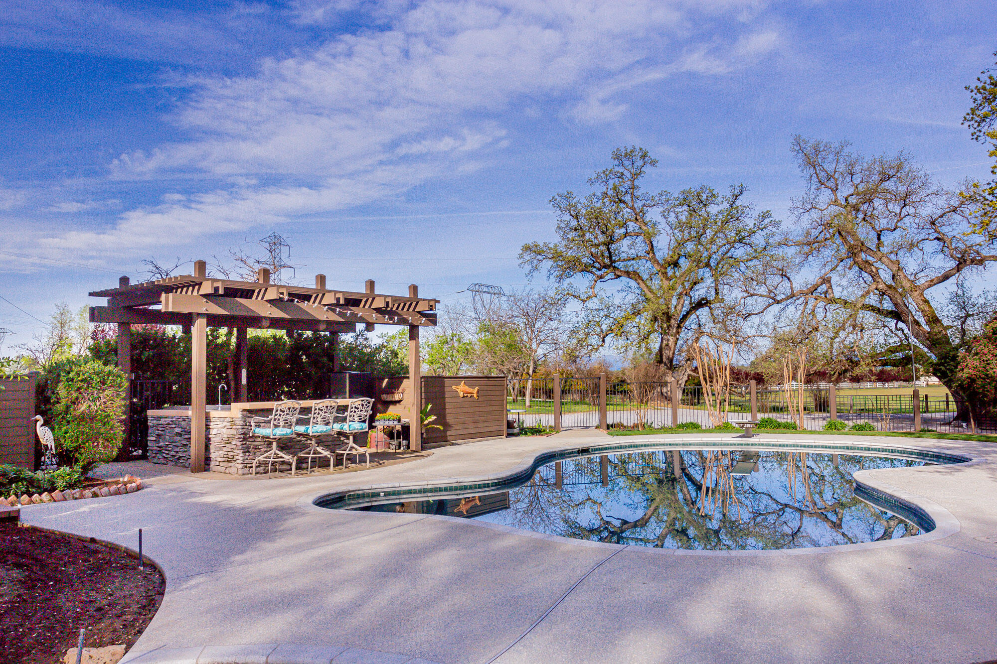 23848 Springwood Way Millville, CA 96062 - Photo 83 of 99 Pool and outdoor kitchen