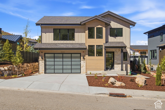 4092 Discovery Way Park City, UT 84098 - Photo 1 of 66 Contemporary exterior with mixed material siding and stone accents