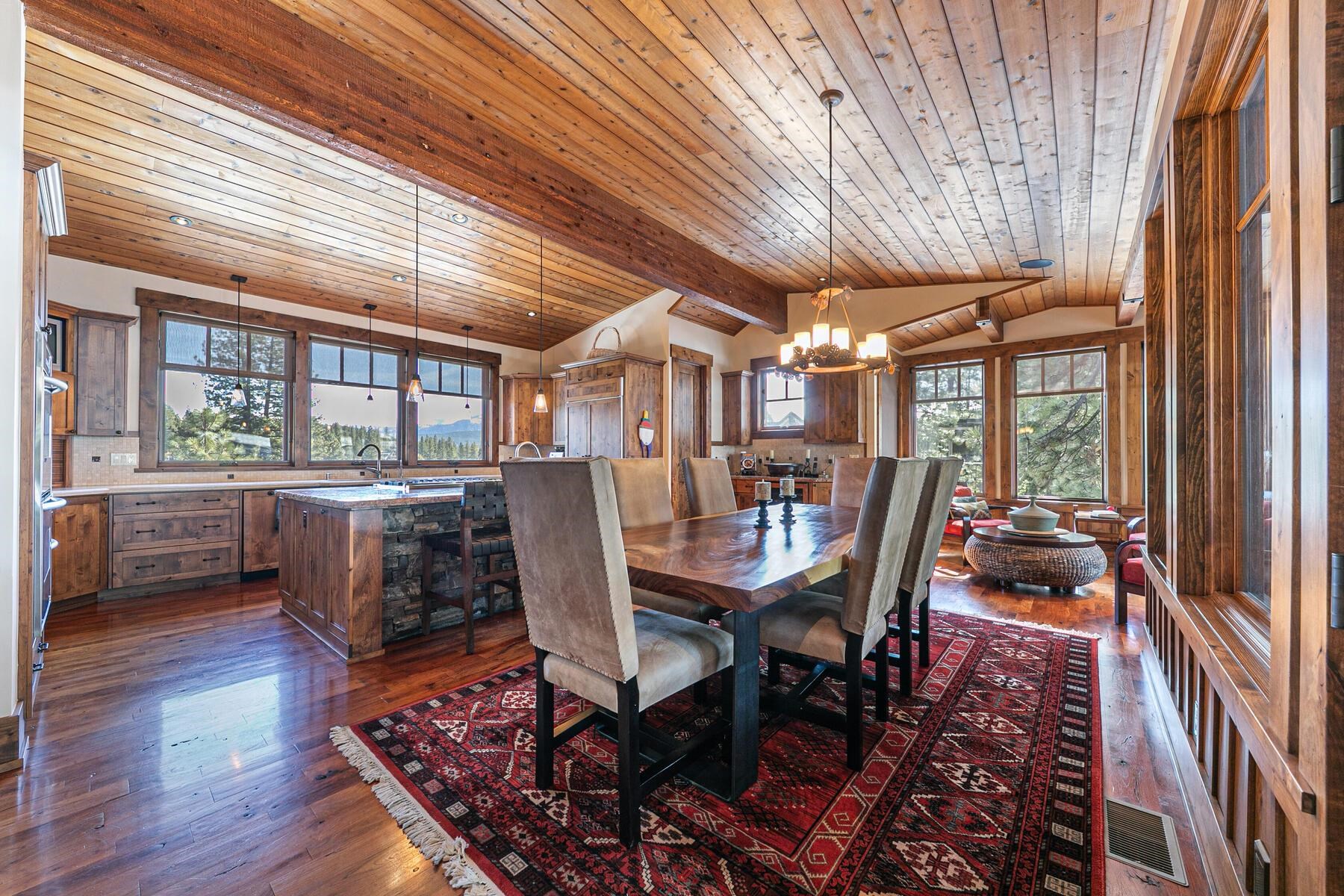 10234 Dick Barter Truckee, CA 96161 - Photo 9 of 28 a dining room with furniture a chandelier and wooden floor