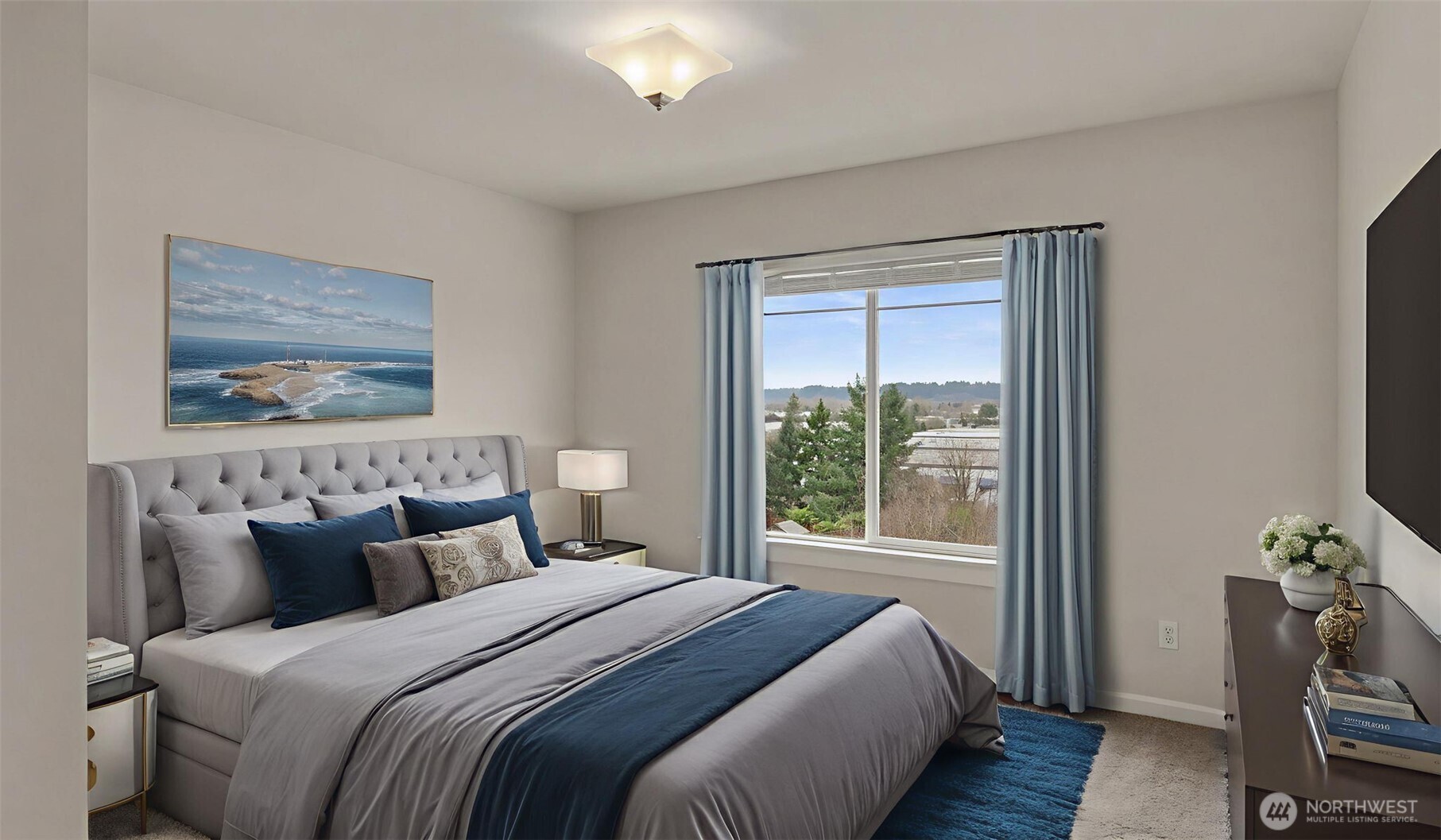 20024 90th Place South Kent, WA 98031 - Photo 14 of 28 a bedroom with a large bed and a window