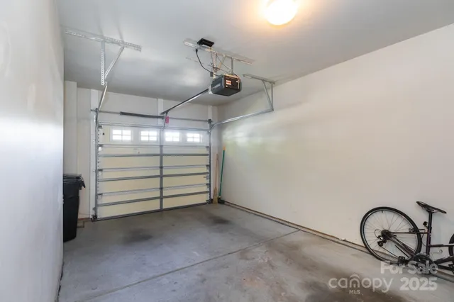 a view of a garage