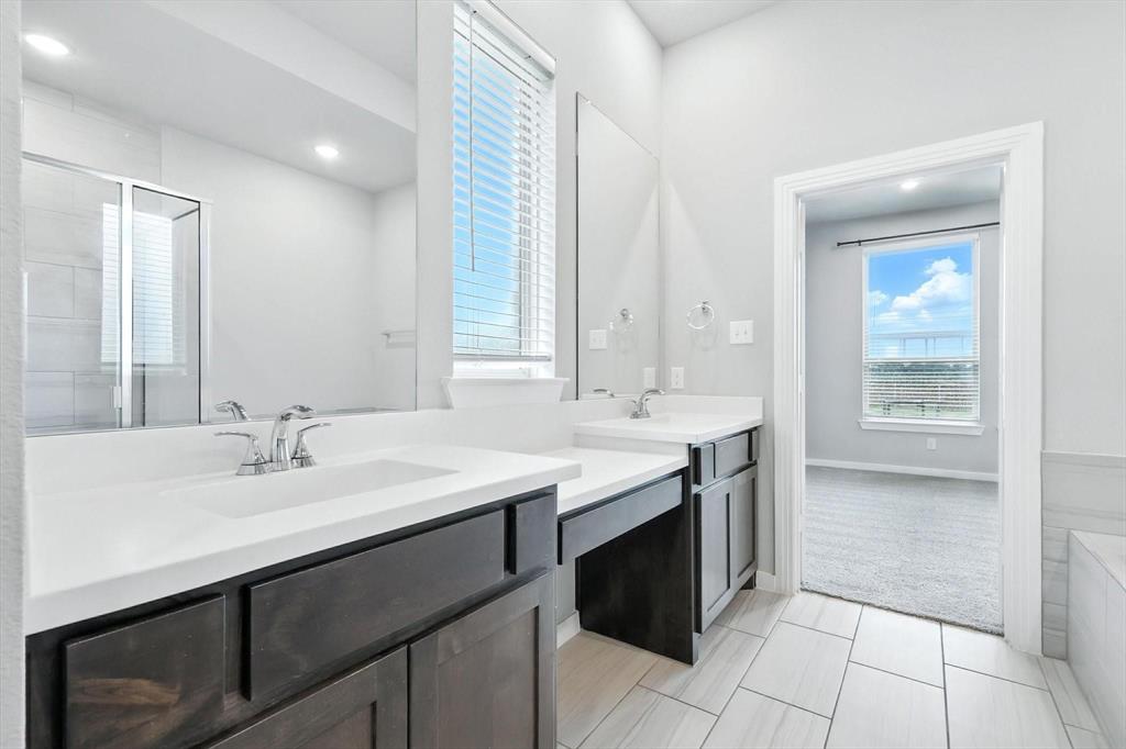 4203 Parrot Lane Sherman, TX 75092 - Photo 25 of 38 a bathroom with a sink and a mirror