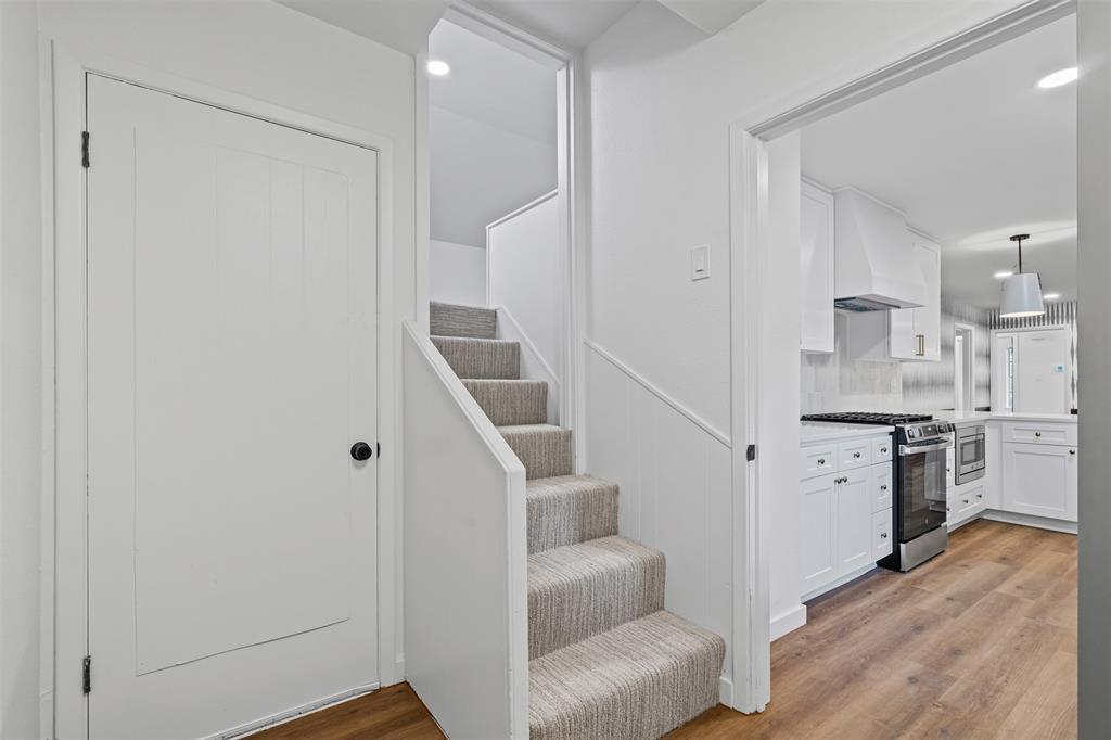 4920 Rector Avenue Fort Worth, TX 76133 - Photo 25 of 37 a living room with stainless steel appliances furniture a refrigerator and a view of kitchen