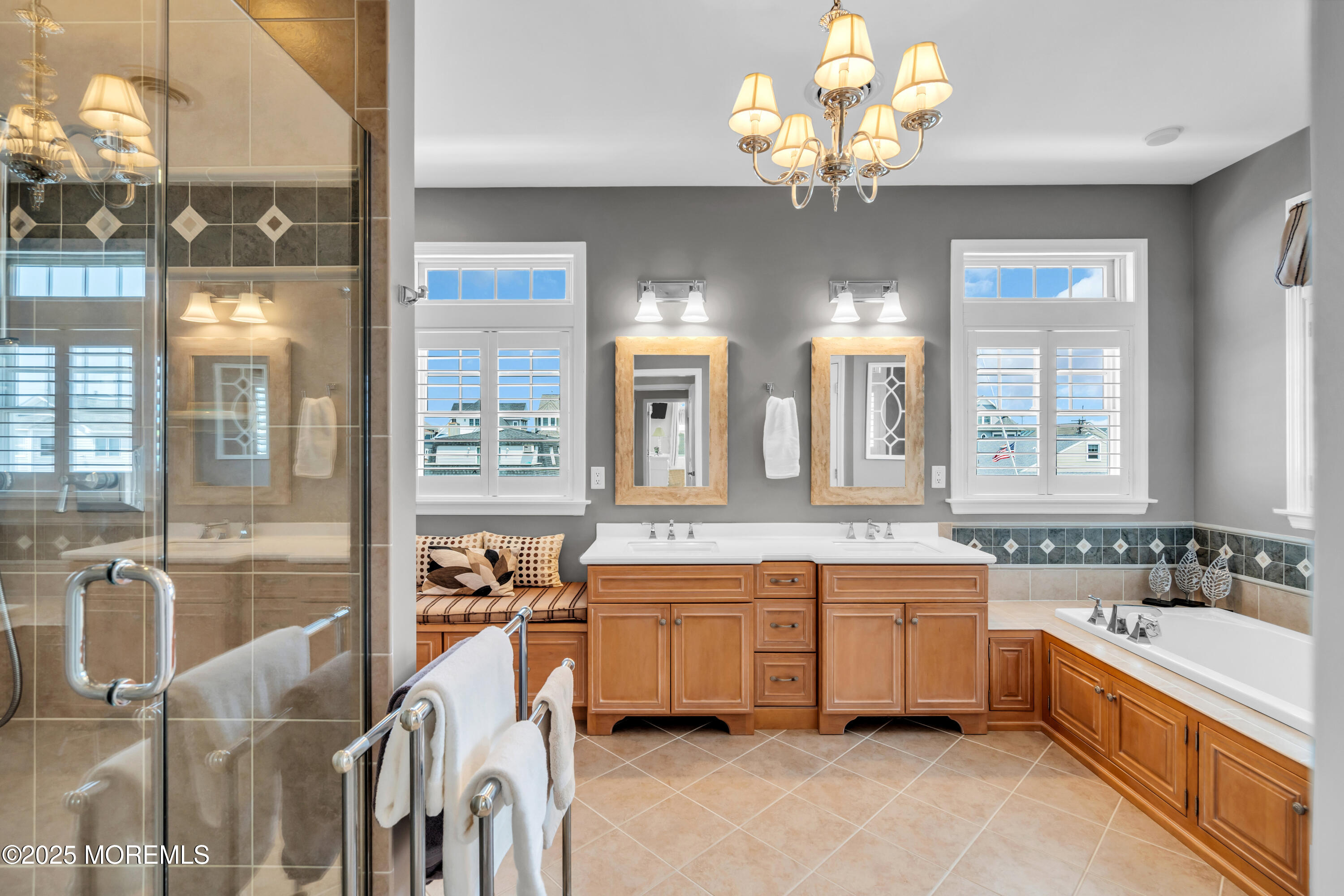 230 South Lagoon Road Lavallette, NJ 08735 - Photo 9 of 24 a view of a large pool kitchen center island and living room