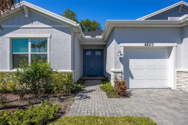 a front view of a house