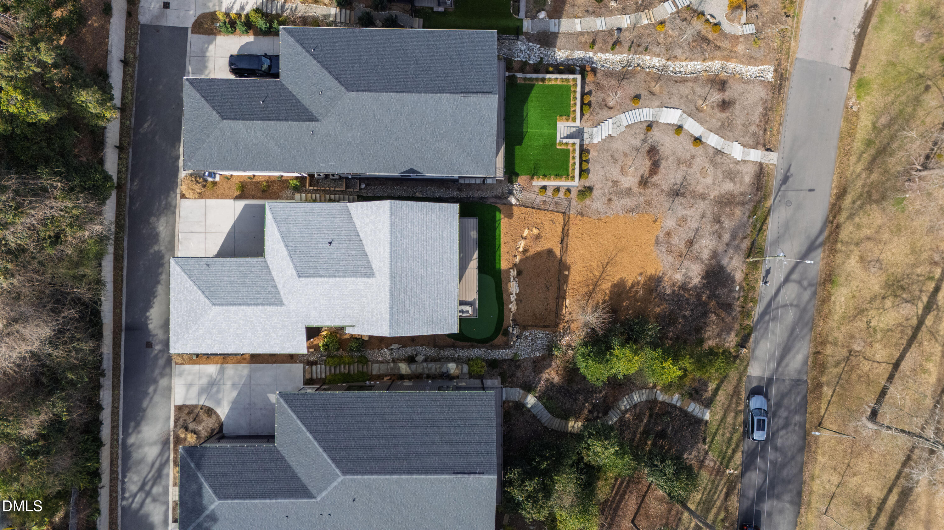 1617 Nottingham Road Raleigh, NC 27607 - Photo 72 of 76 an aerial view of residential houses with outdoor space