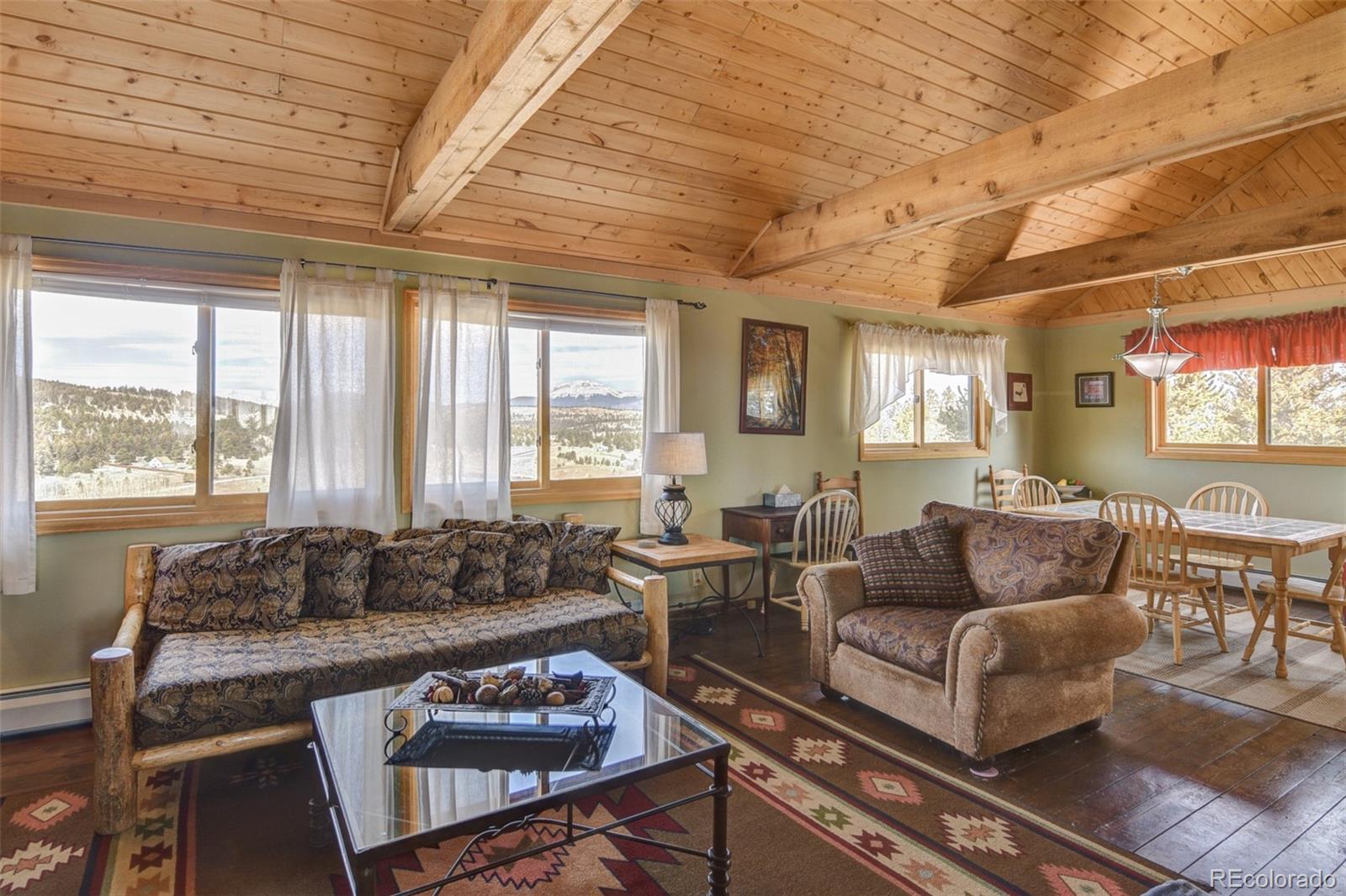 3750 Singletree Road Hartsel, CO 80449 - Photo 18 of 46 a living room with furniture and a large window
