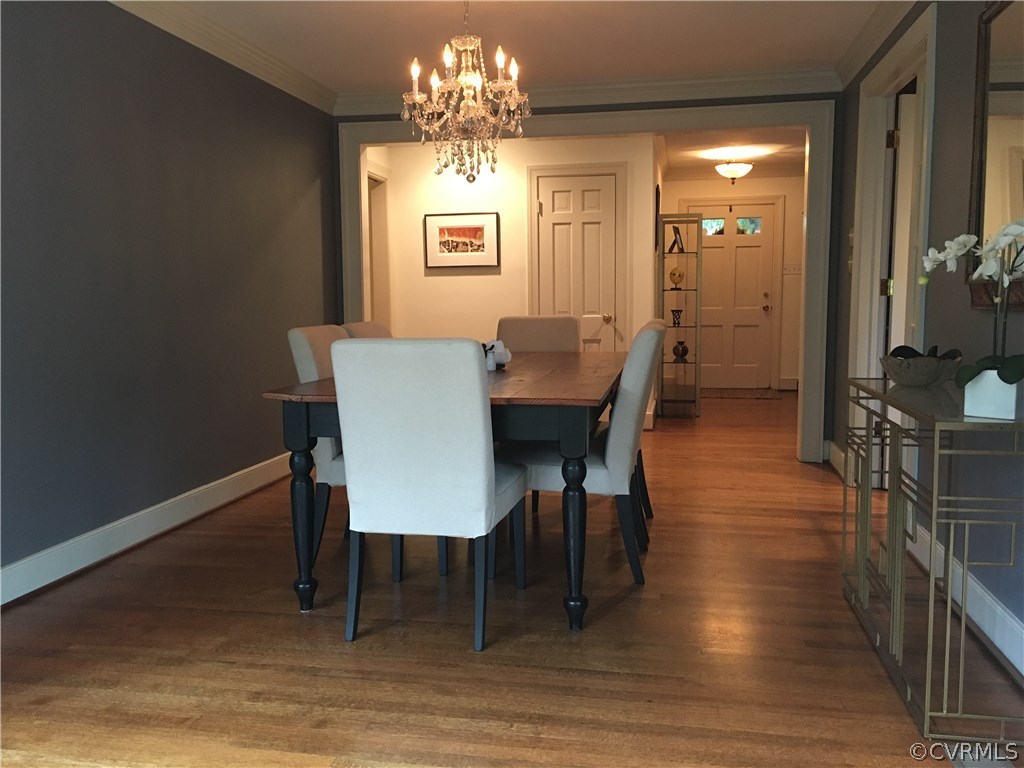 300 Ralston Road Henrico, VA 23229 - Photo 5 of 14 a view of a dining room with furniture and chandelier
