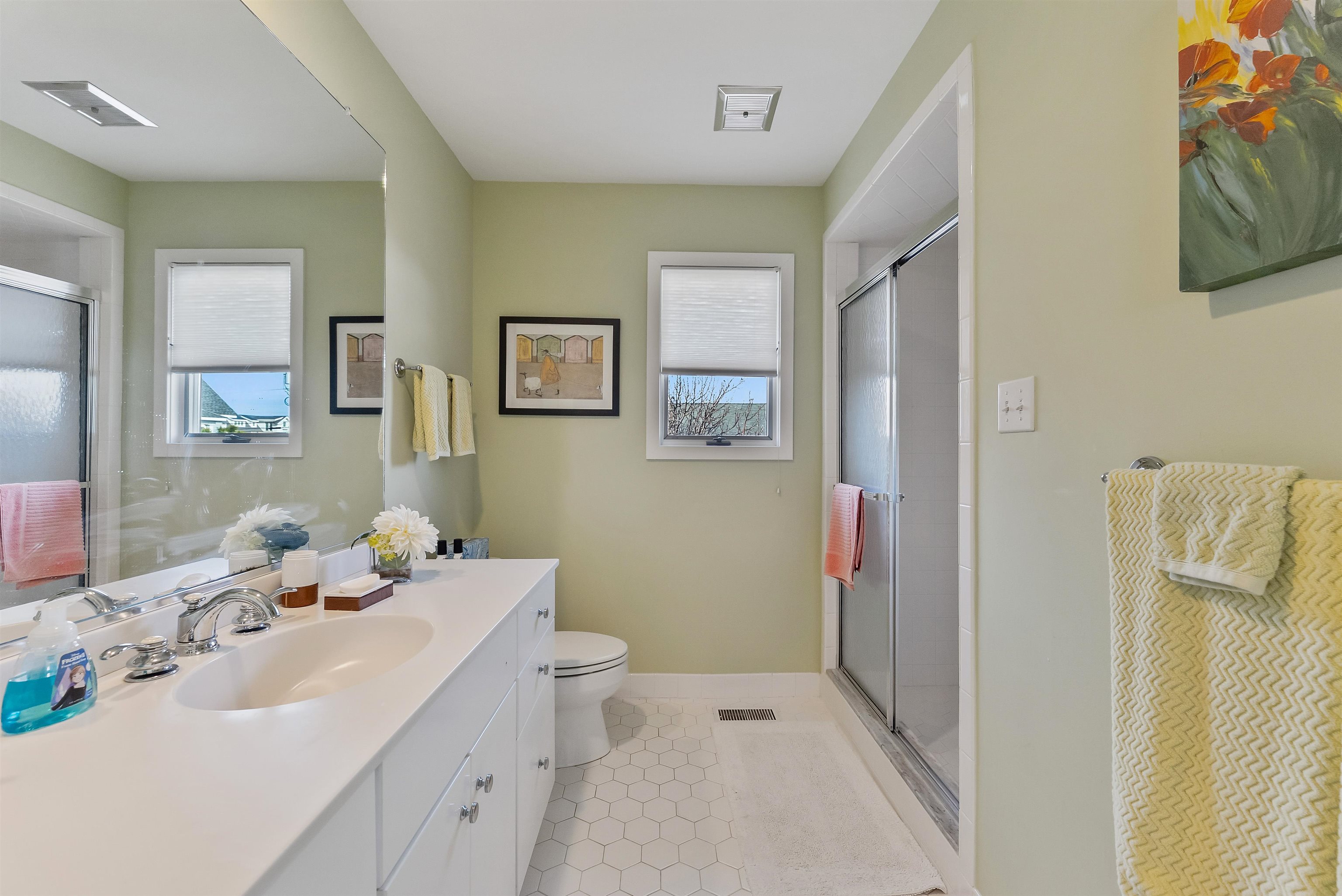 177 71st Street Avalon, NJ 08202 - Photo 36 of 44 a bathroom with a sink mirror and toilet