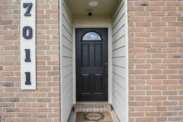 a view of a door of the house