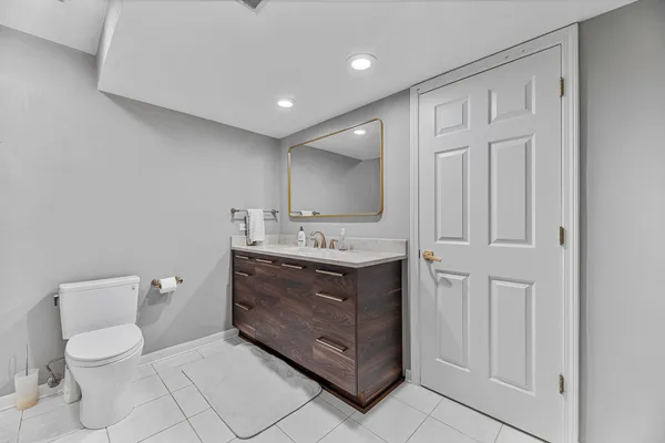 a view of big yard with large trees