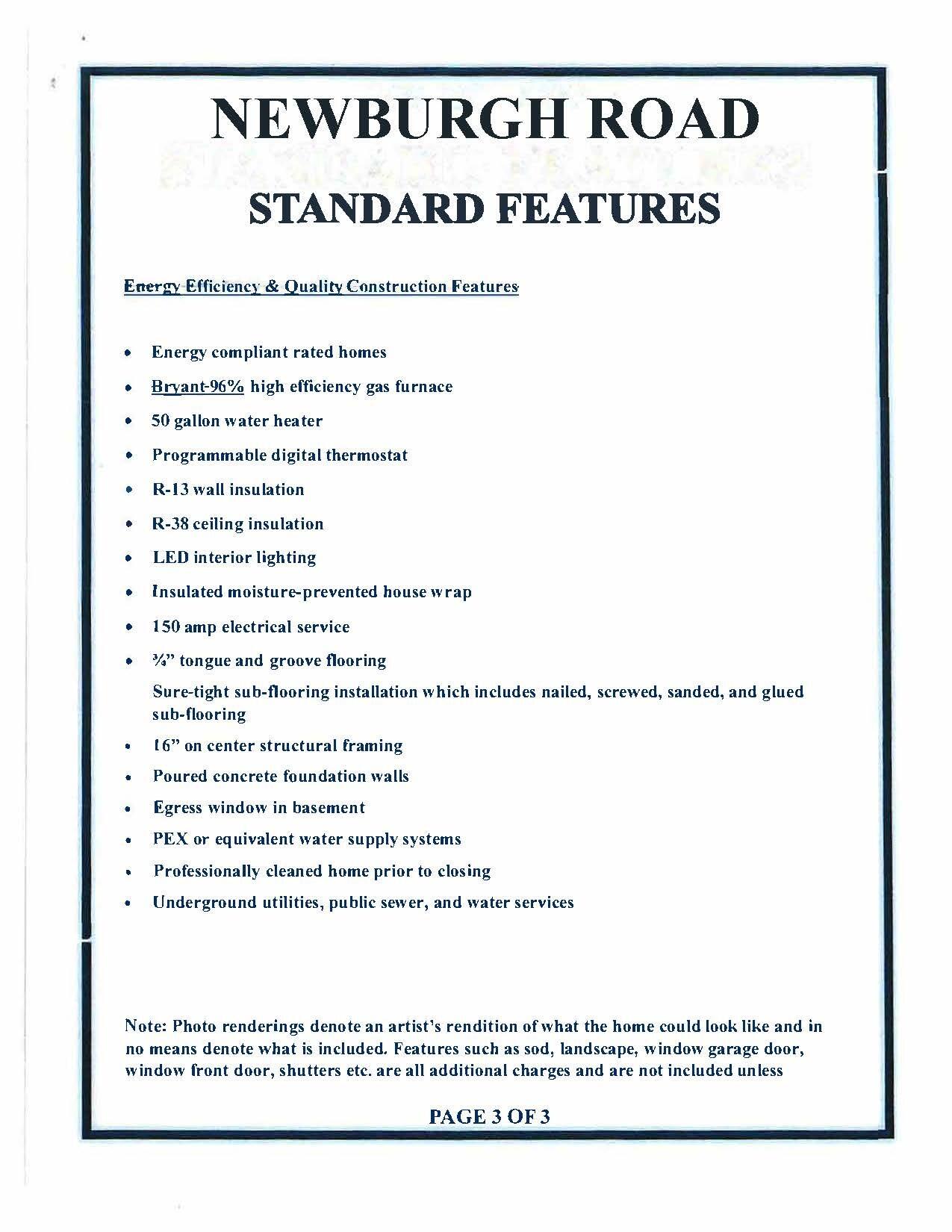 19360 Newburgh Road Livonia, MI 48152 - Photo 38 of 41 Newburgh Road Standard Features Page 1_P