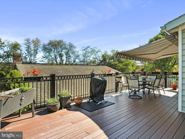 a view of a patio on the deck and a patio