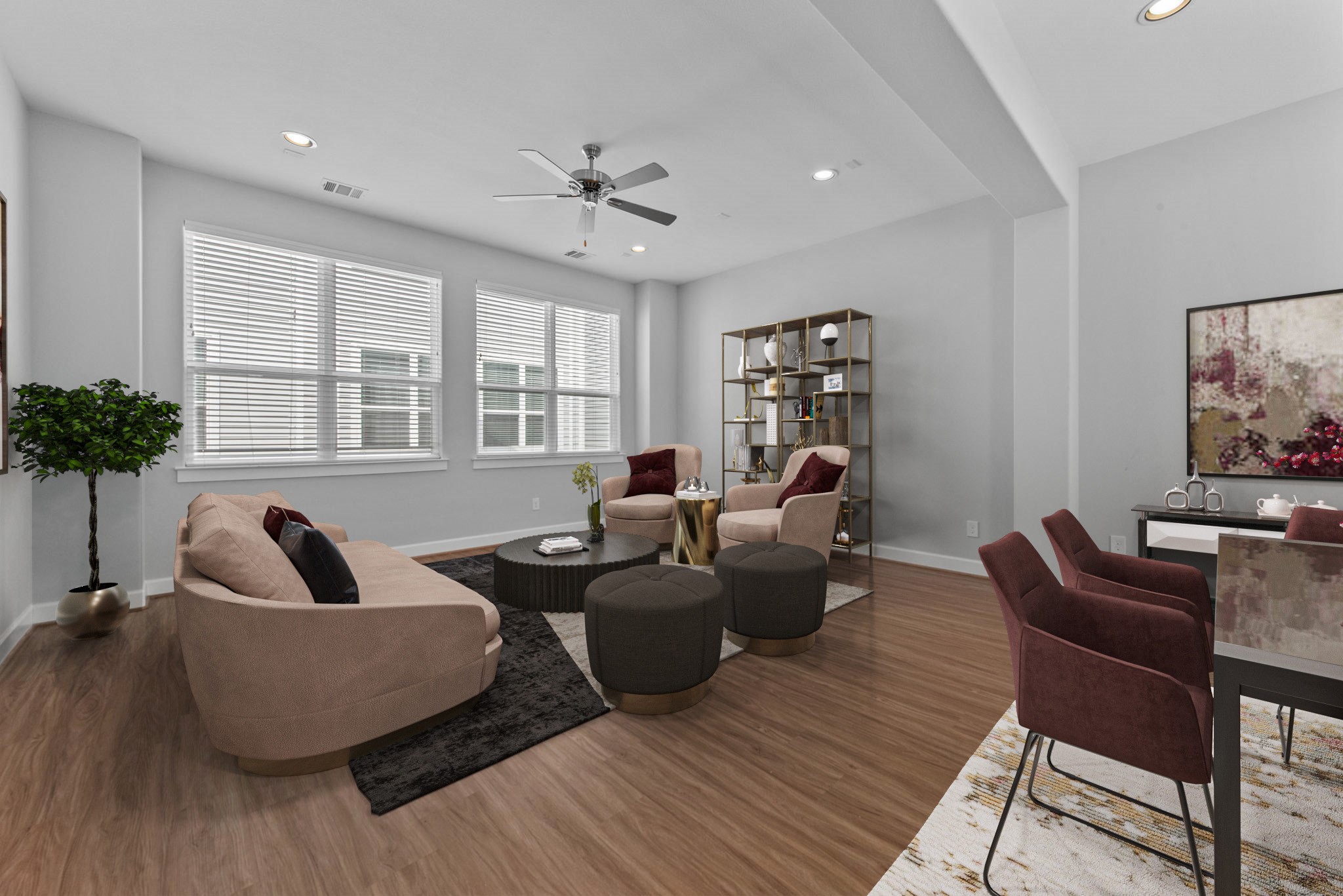 623 Link Road Houston, TX 77009 - Photo 7 of 22 a living room with furniture or couch and a potted plant