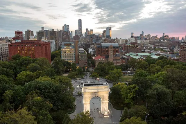 a front view of a building