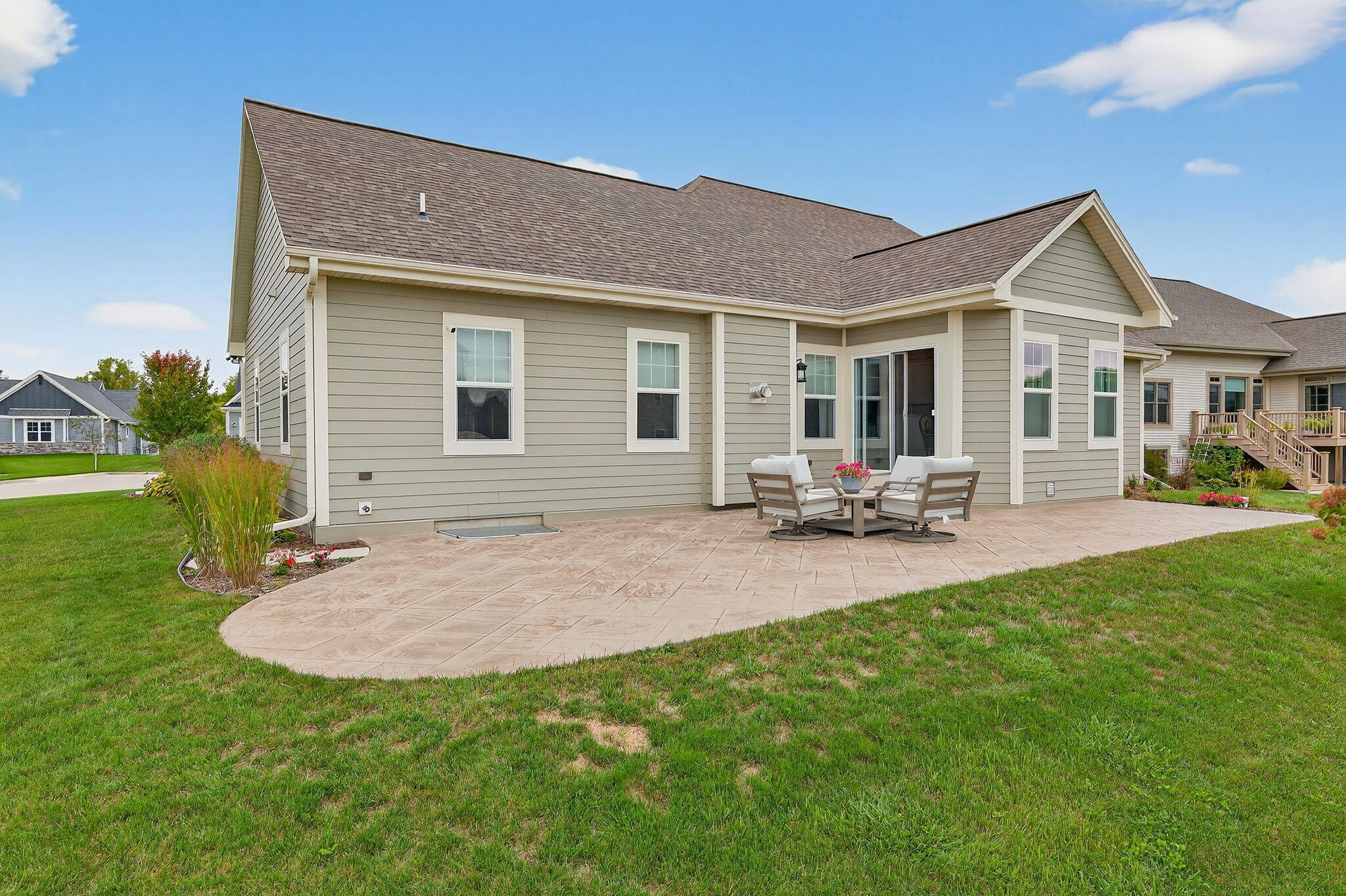 N88-w18601 Duke Street Menomonee Falls, WI 53051 - Photo 27 of 34 Spacious Stamped Concrete Patio
