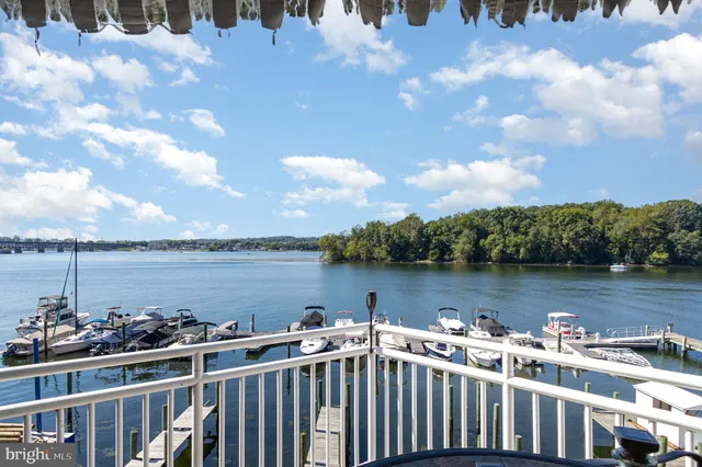 a view of a lake from a balcony