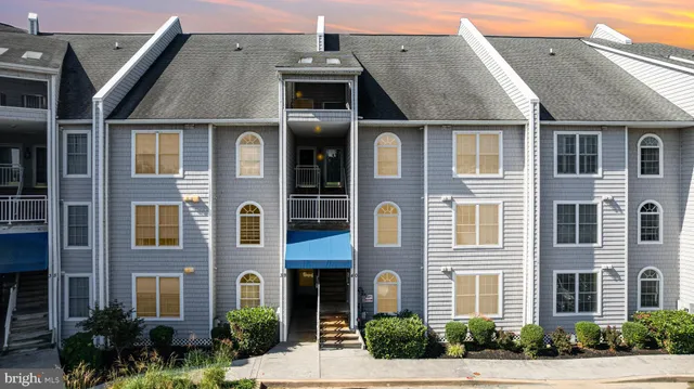 a front view of a house with plants and entryway