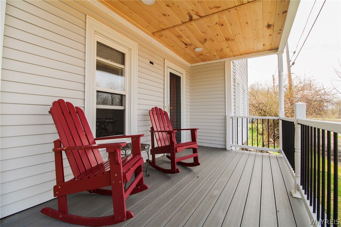507 Canal Street Ridgeway, NY 14103 - Photo 19 of 25 front deck - NEW Trex decking (13 x 8) looking out