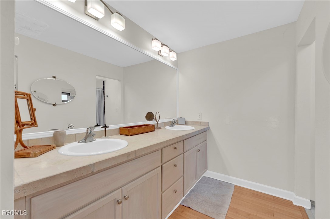 14501 Old Olga Road Fort Myers, FL 33905 - Photo 27 of 42 a bathroom with a sink a vanity and a mirror