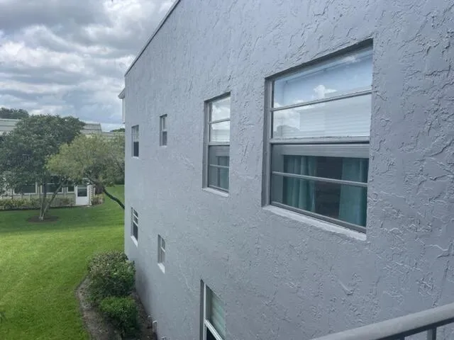 a view of building with yard