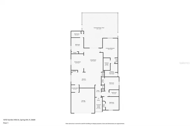 $425,000 | 13737 Garden Hills Drive, Spring Hill, FL 34609
