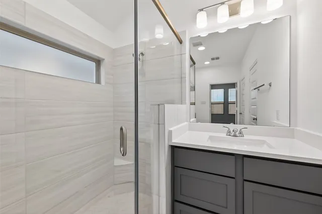 a view of backyard with green space