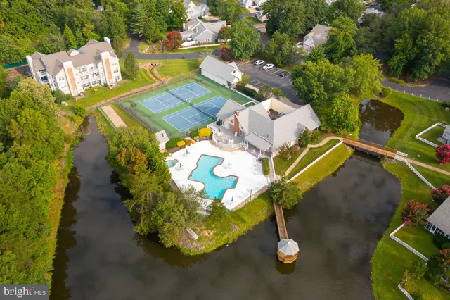 an aerial view of a house having outdoor space